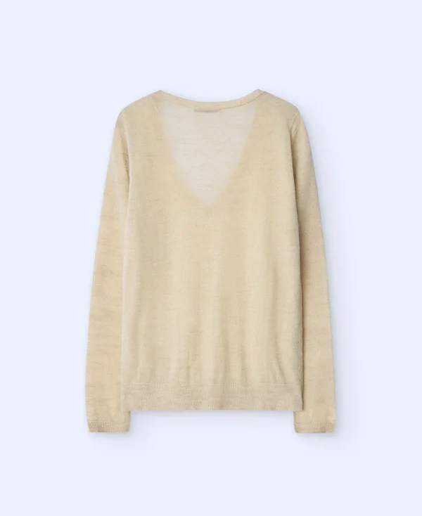 Adolfo Dominguez Maille*Pull En Lin Camel