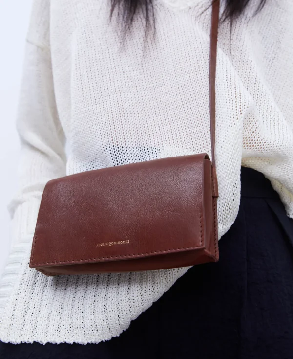 Adolfo Dominguez Sacs*Sac A Bandouliere En Cuir De Vachette Bordeaux