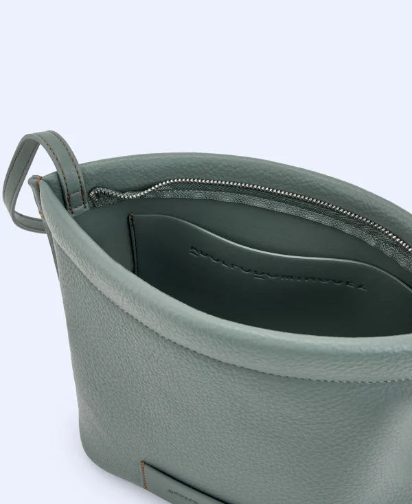 Adolfo Dominguez Sacs*Sac A Bandouliere Moyen A Texture Grainee Vert