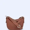 Adolfo Dominguez Sacs*Sac A Bandouliere Moyen En Matiere Recyclee Marron