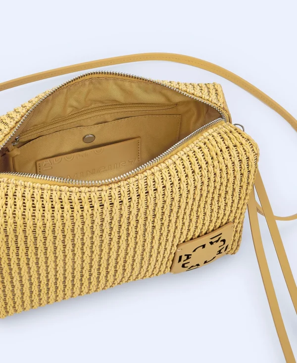 Adolfo Dominguez Sacs*Sac A Bandouliere Moyen Tresse Recycle Jaune Clair