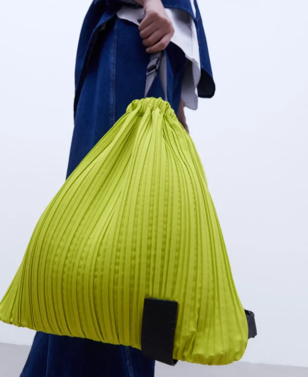 Adolfo Dominguez Sacs*Sac A Dos En Crinkle Recycle Vert Pistache