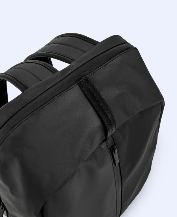 Adolfo Dominguez Sacs*Sac A Dos Zippe Sur Le Devant Gris/Noir