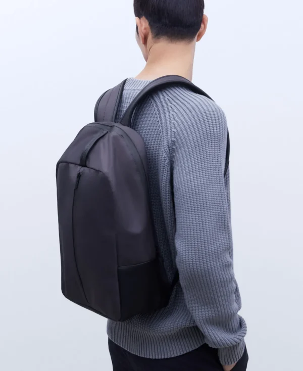 Adolfo Dominguez Sacs*Sac A Dos Zippe Sur Le Devant Gris/Noir