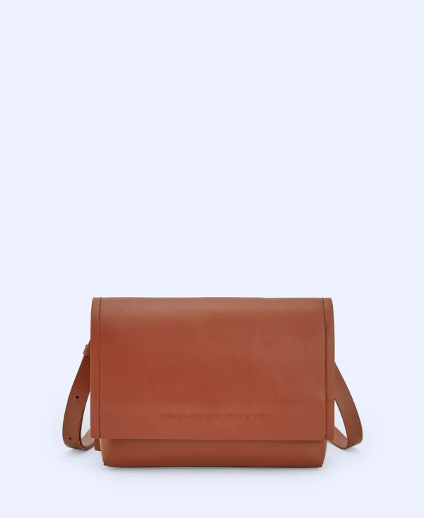 Adolfo Dominguez Sacs*Sac Baguette En Cuir Made In Spain Tuile