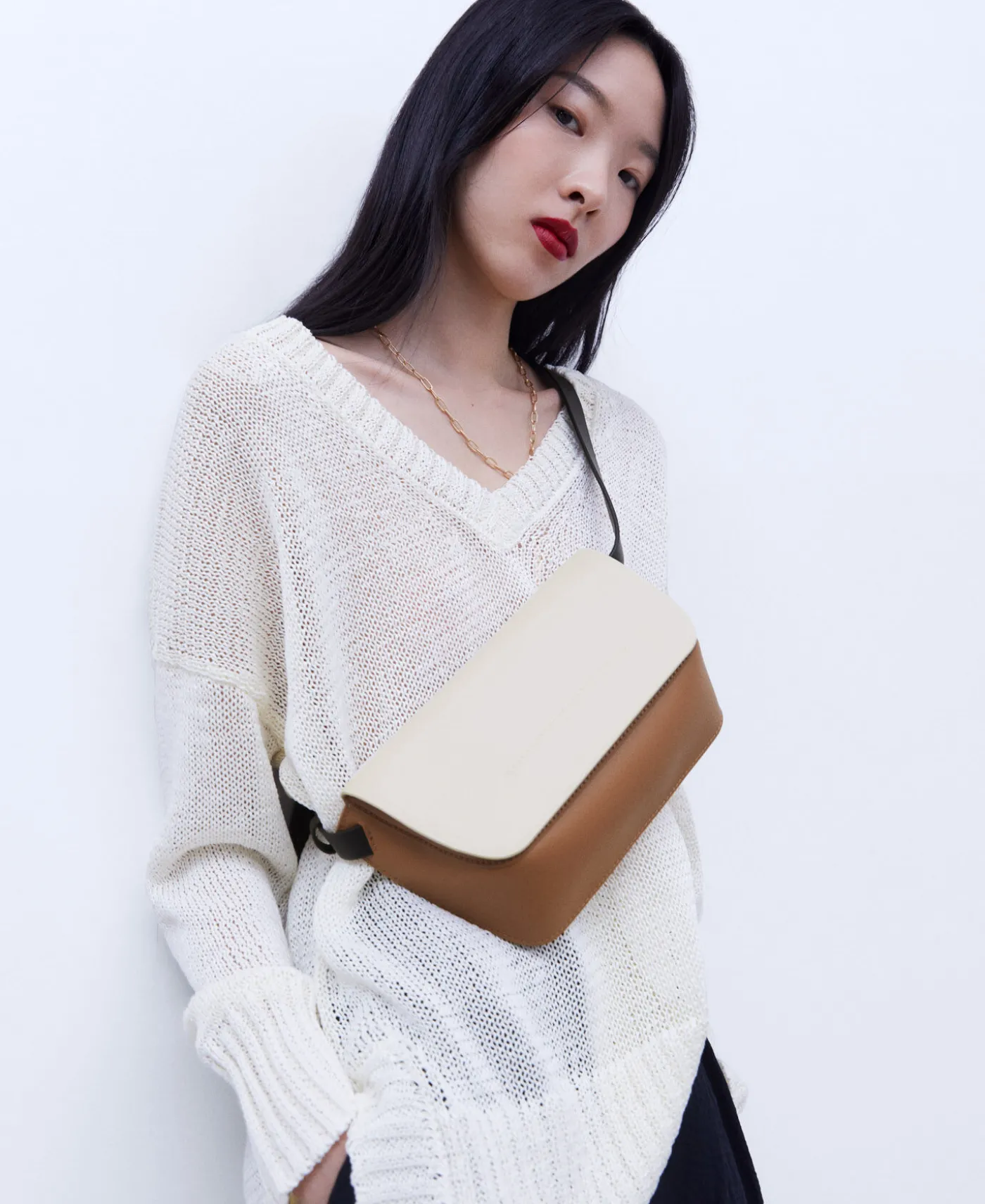 Adolfo Dominguez Sacs*Sac Banane Tricolore En Cuir De Vachette Multicolore