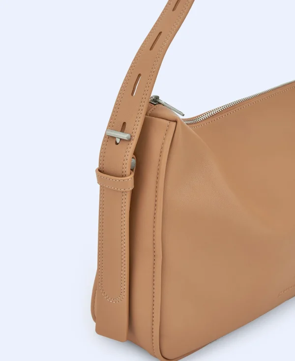 Adolfo Dominguez Sacs*Sac Hobo Moyen En Polyester Recycle Camel