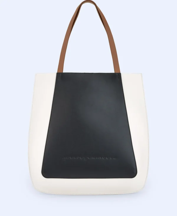 Adolfo Dominguez Sacs*Sac Shopper Tricolore En Cuir De Vachette Multicolore