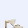 Adolfo Dominguez Chaussures*Sandales A Talon En Cuir Ecru