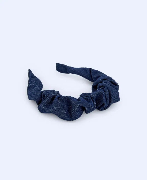 Adolfo Dominguez Autres*Serre-Tete En Denim Bleu Denim