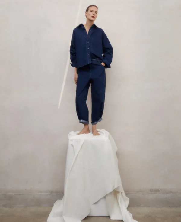 Adolfo Dominguez Chemises Et Tops*Surchemise En Jean Oversize Bleu Denim