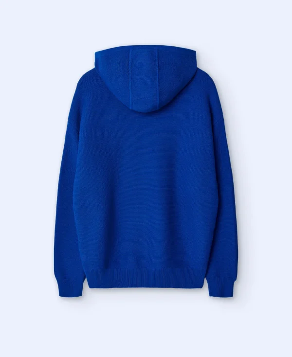 Adolfo Dominguez Mailles*Sweat En Maille A Capuche Cobalt