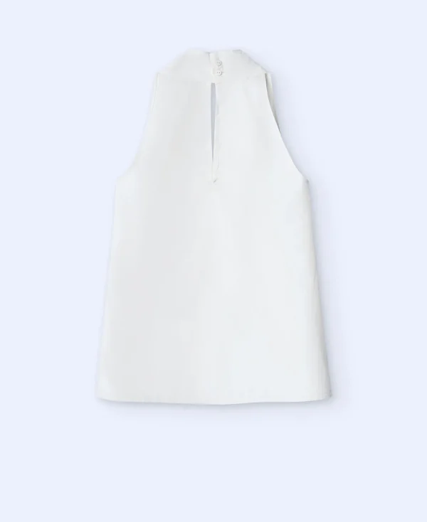 Adolfo Dominguez Chemises Et Tops*Top Drape En Coton De Culture Ethique Ecru