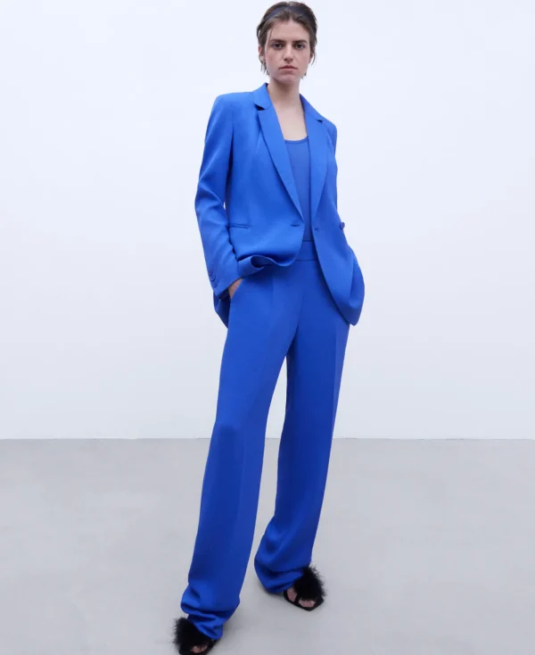 Adolfo Dominguez Chemises Et Tops*Top En Lyocell, Coton Et Soie Bleu