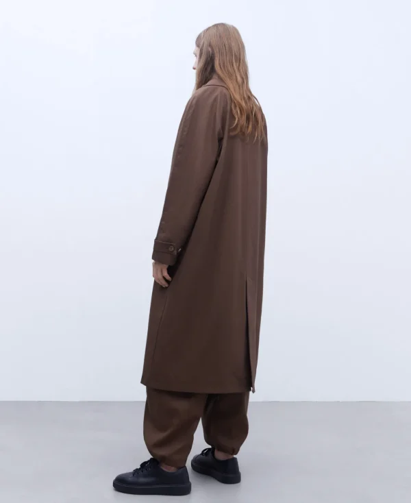 Adolfo Dominguez Vêtements D'Extérieur*Trench Oversize En Coton Cire Marron