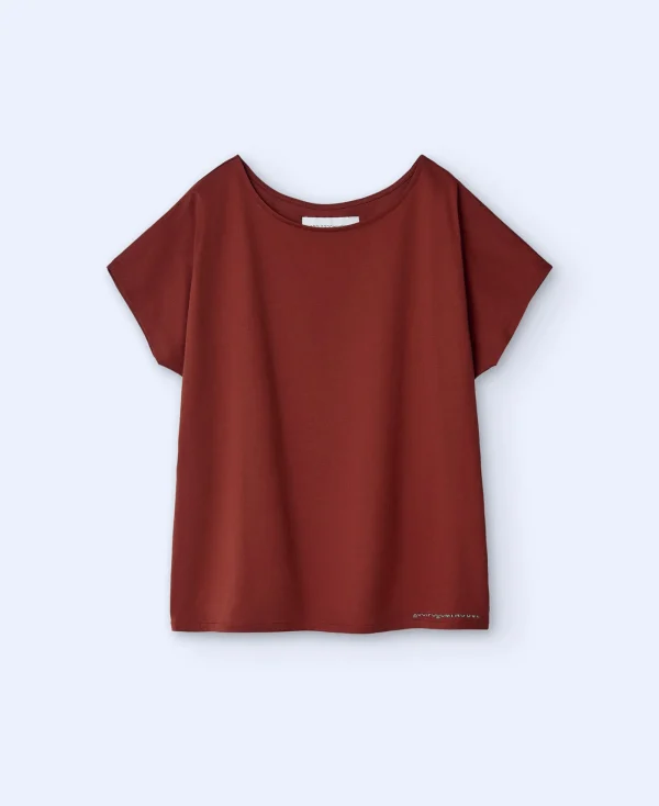 Adolfo Dominguez T-Shirts*T-Shirt En Coton A Encolure Arrondie Tuile