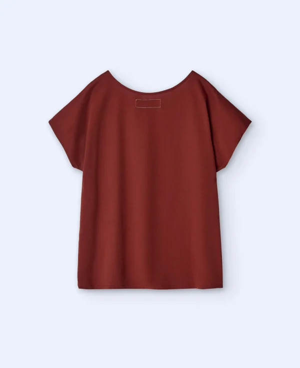 Adolfo Dominguez T-Shirts*T-Shirt En Coton A Encolure Arrondie Tuile