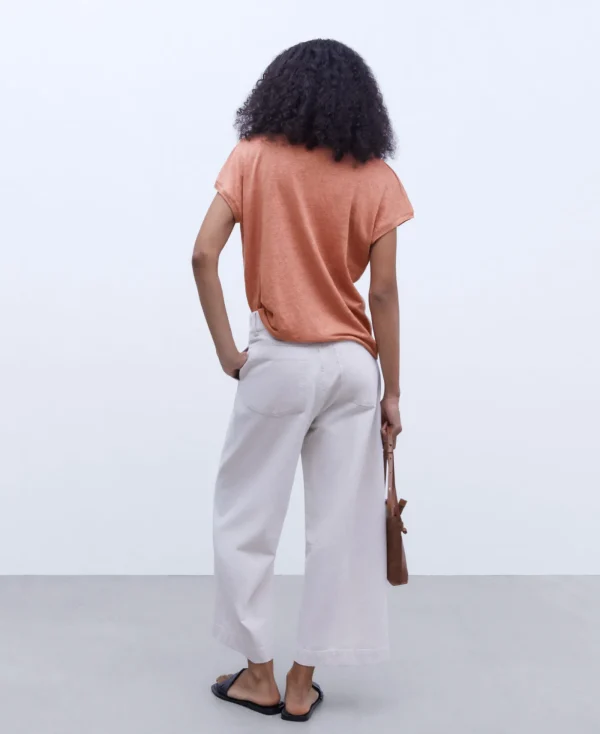 Adolfo Dominguez T-Shirts*T-Shirt En Lin Rose
