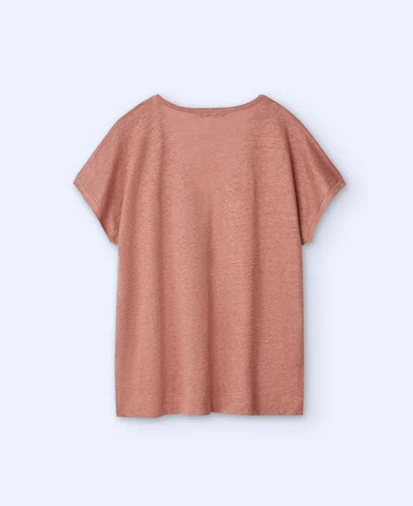 Adolfo Dominguez T-Shirts*T-Shirt En Lin Rose