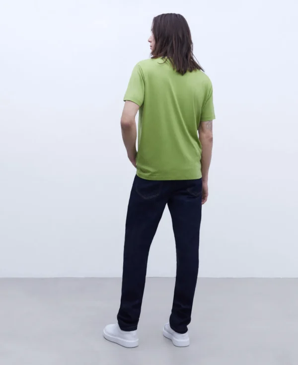 Adolfo Dominguez T-Shirts Et Polos*T-Shirt En Lyocell Et Coton Vert