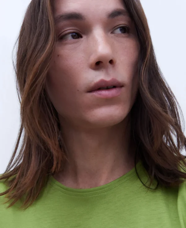 Adolfo Dominguez T-Shirts Et Polos*T-Shirt En Lyocell Et Coton Vert
