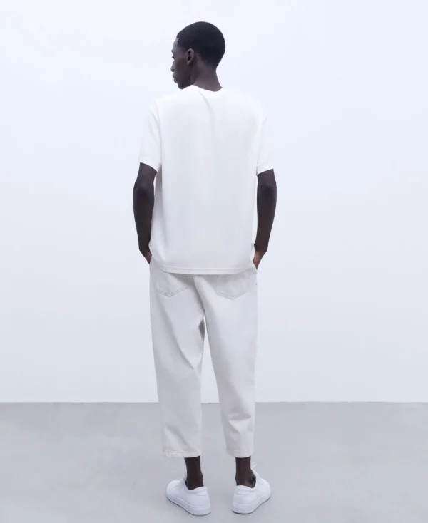 Adolfo Dominguez T-Shirts Et Polos*T-Shirt Oversize En Modal Ecru