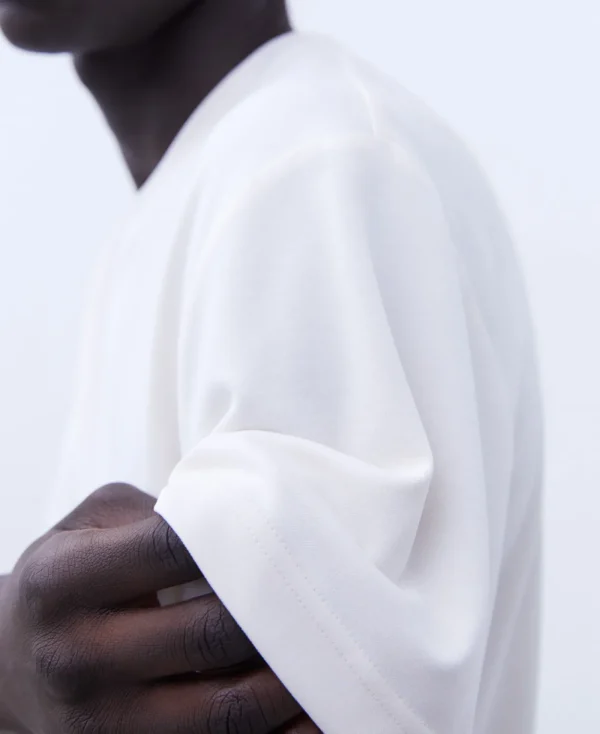 Adolfo Dominguez T-Shirts Et Polos*T-Shirt Oversize En Modal Ecru