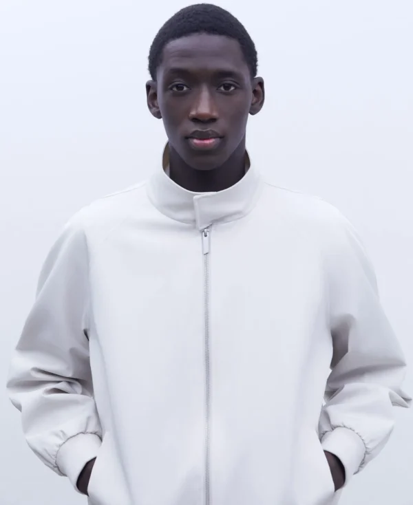 Adolfo Dominguez Vêtements D'Extérieur*Veste Bombers A Col Mao Gris Clair