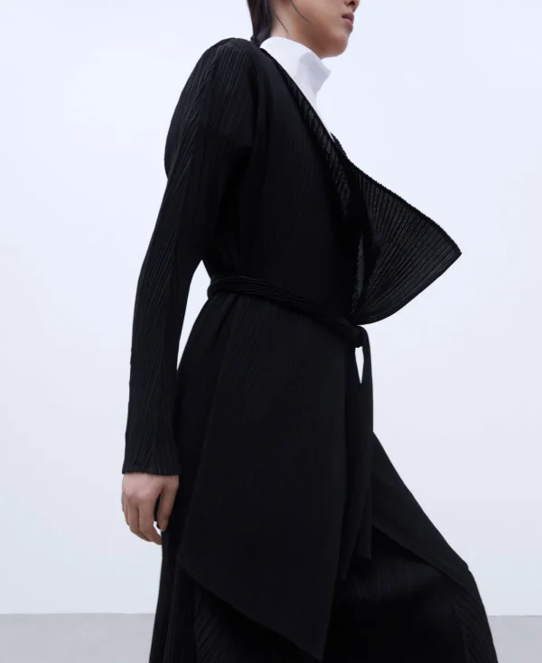 Adolfo Dominguez Vêtement D'Extérieur*Veste En Tissu Froisse Noir