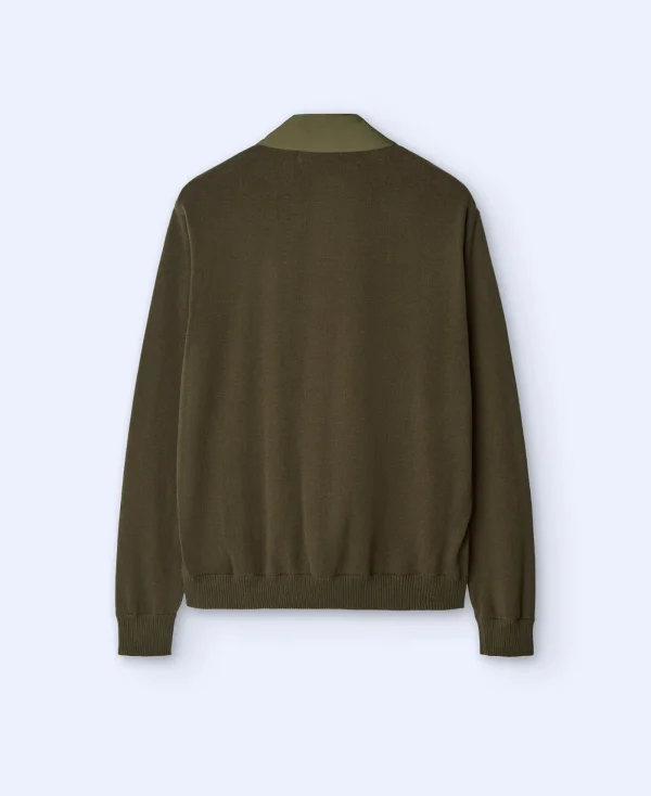 Adolfo Dominguez Mailles*Veste Harrington A Col Mao En Coton Kaki